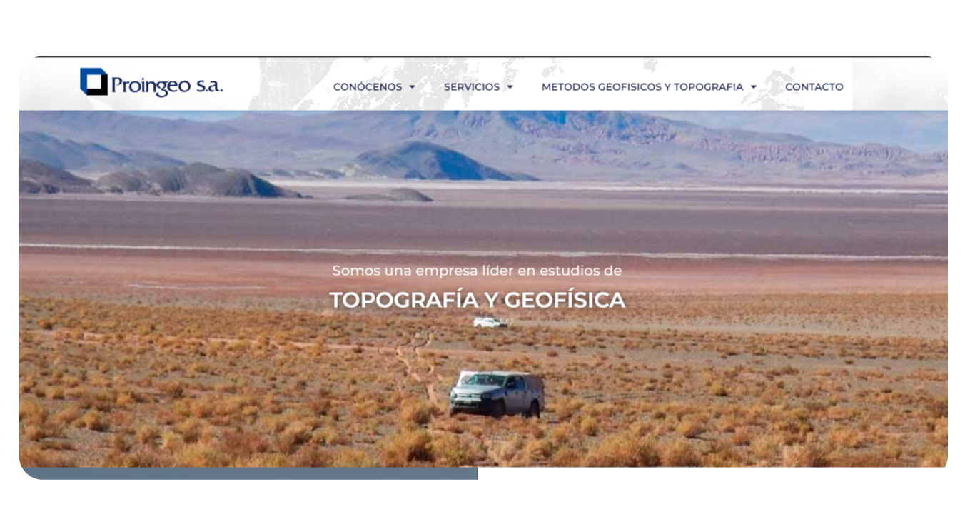 Diseño web y redes sociales: web de Proingeo